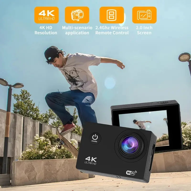 Action Camera 4K With WiFi Sport Cam