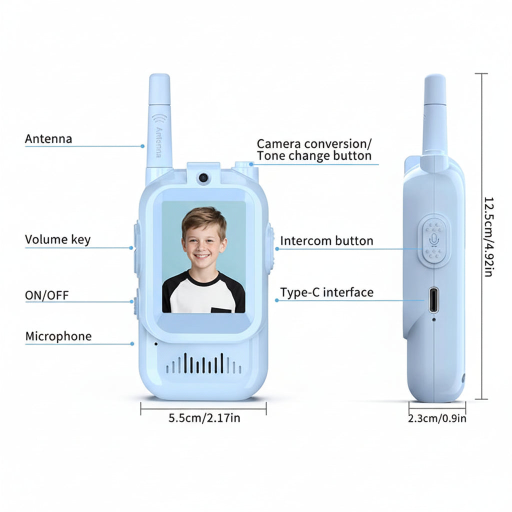 Kids' Video Intercom With Cartoon Voice Changer Gift for Kids