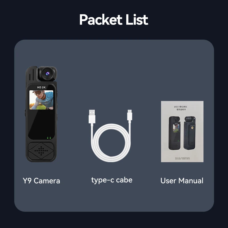 Portable camera 2K Mini Sports Camera (NO WIFI)