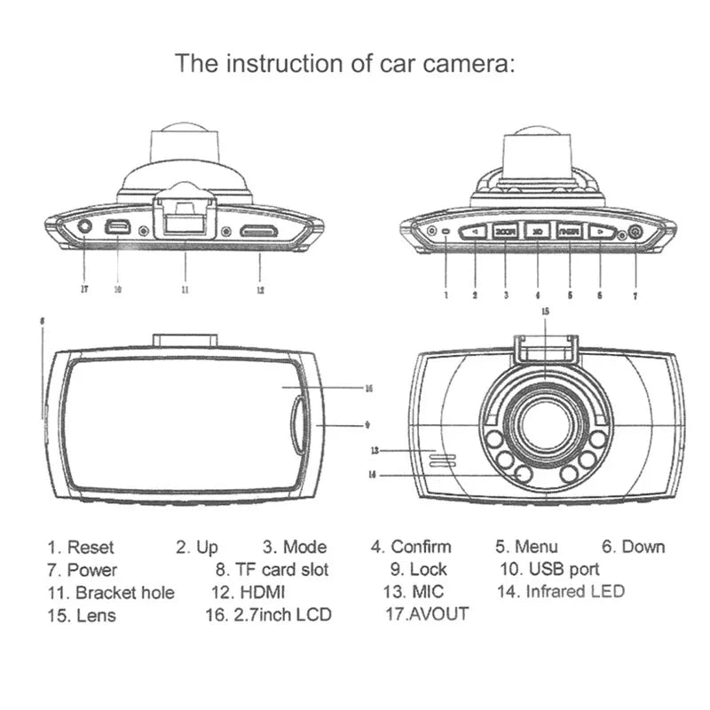 Car Cam 1080P Dash Cam G30
