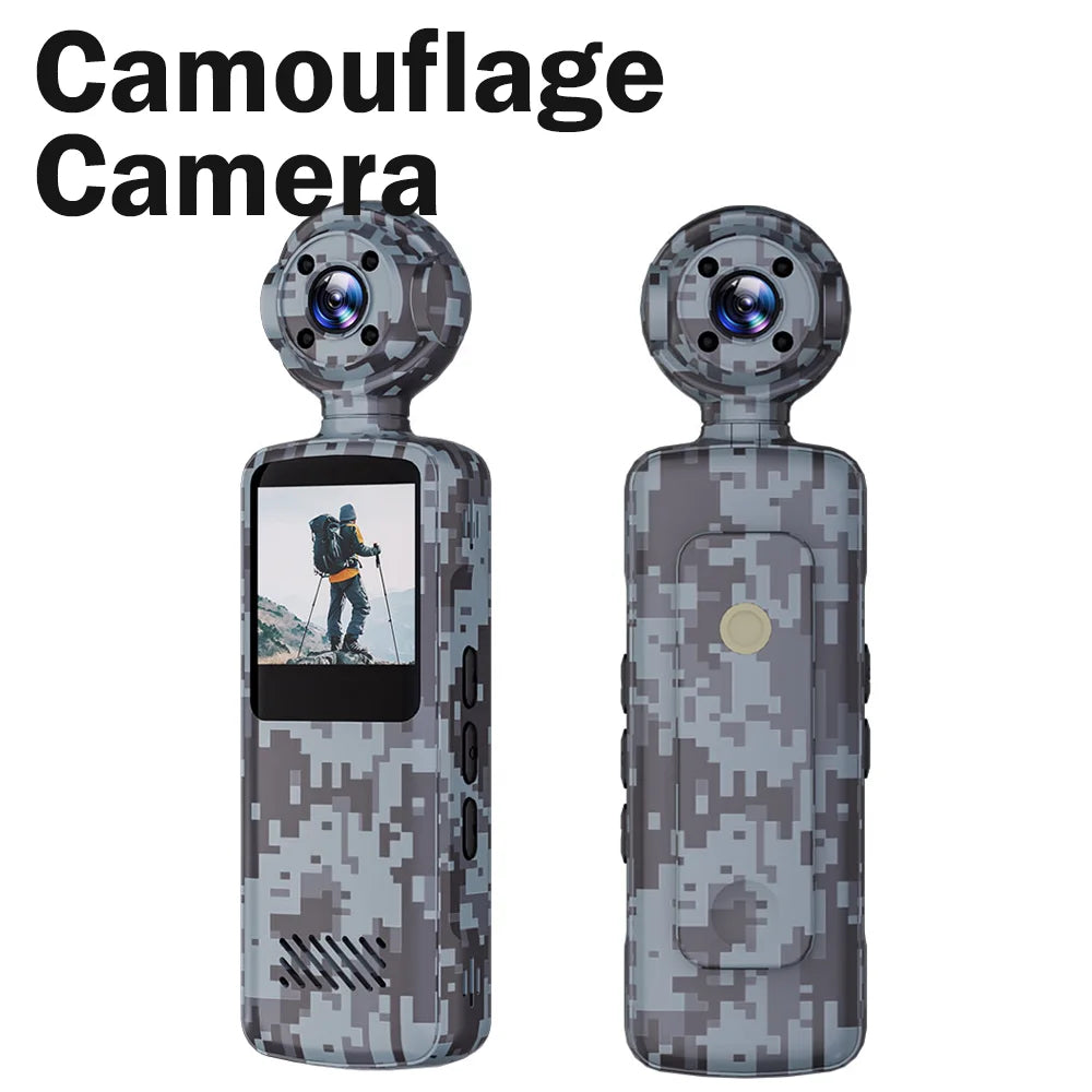 (2026 NEW) Portable Camera With WiFi Mini Action Camera V6 BLACK & CAMOUFLAGE